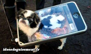 Chien iphone 3 - Idees originales deguisement costume et cosplay modernes pour animaux